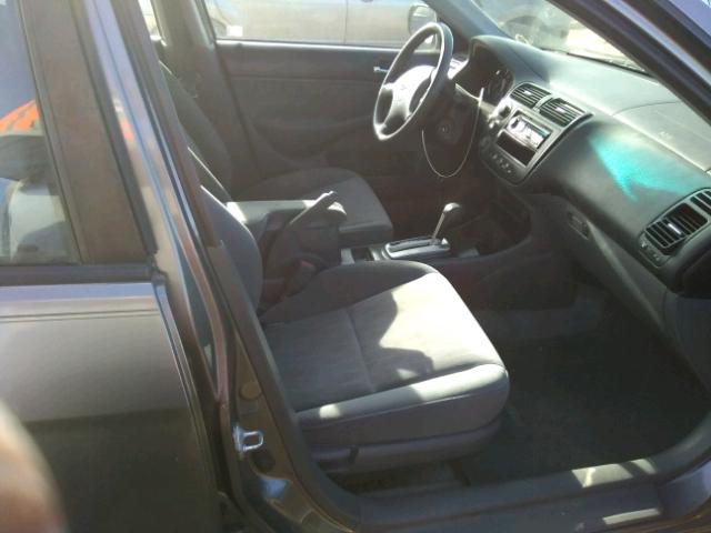 2HGES16525H633337 - 2005 HONDA CIVIC LX GRAY photo 5