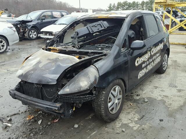 JHMGD374X8S052666 - 2008 HONDA FIT BLACK photo 2