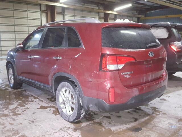 5XYKT3A69EG493425 - 2014 KIA SORENTO LX BLACK photo 3