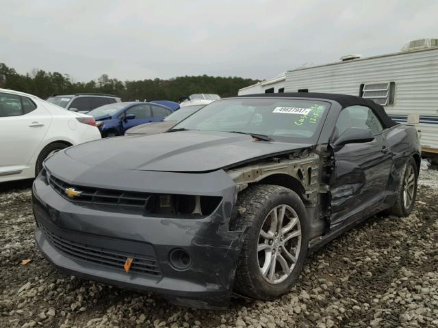 2G1FB3D32E9122116 - 2014 CHEVROLET CAMARO LT GRAY photo 2