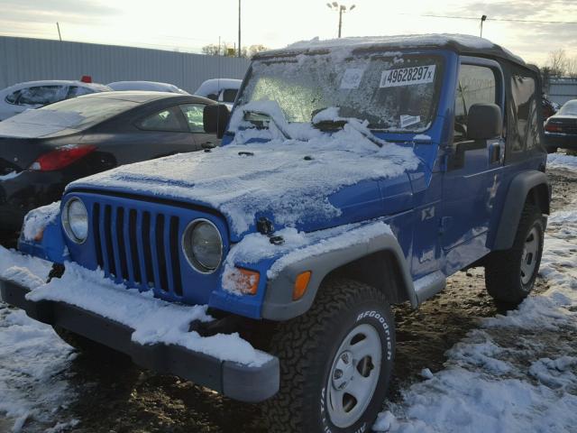 1J4FA39S23P325297 - 2003 JEEP WRANGLER C BLUE photo 2