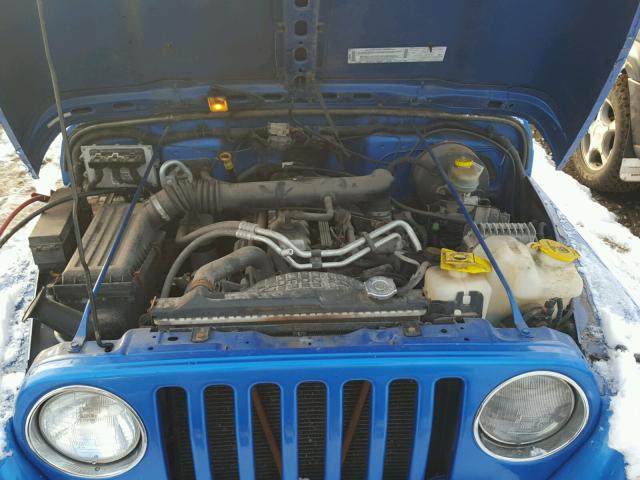 1J4FA39S23P325297 - 2003 JEEP WRANGLER C BLUE photo 7