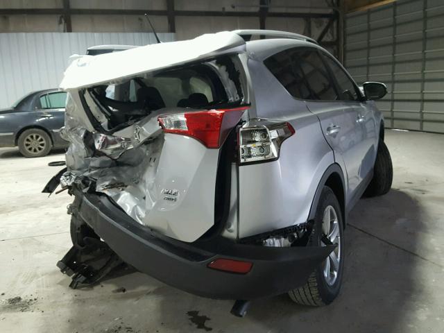 JTMRFREV3FD121220 - 2015 TOYOTA RAV4 XLE SILVER photo 4