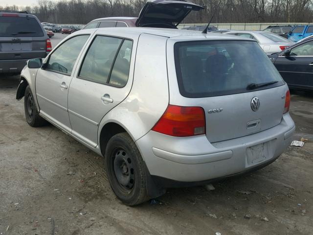 9BWGP61JX24057344 - 2002 VOLKSWAGEN GOLF GLS T SILVER photo 3