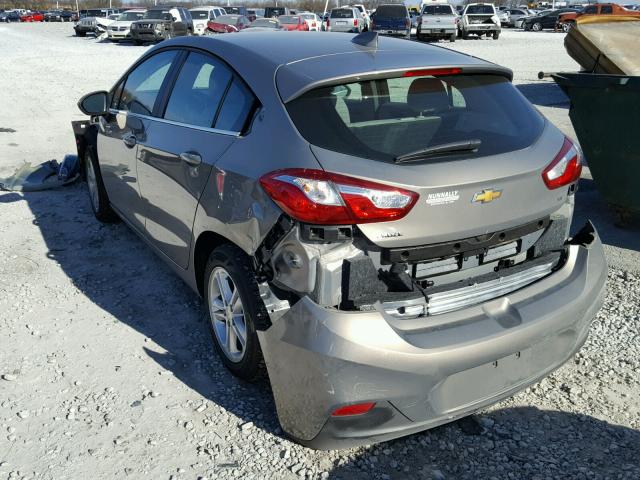 3G1BE6SM5HS583661 - 2017 CHEVROLET CRUZE LT GRAY photo 3