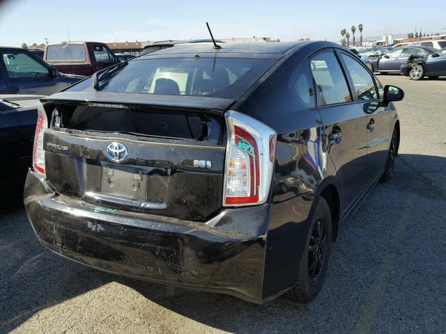 JTDKN3DU7D5601679 - 2013 TOYOTA PRIUS BLACK photo 4