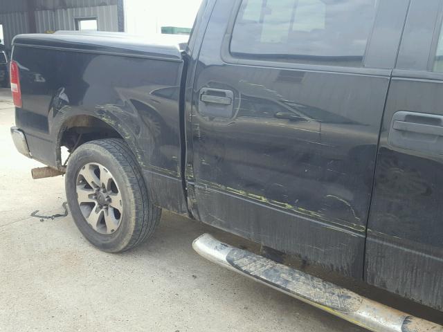 1FTRW12W88FA60873 - 2008 FORD F150 SUPER BLACK photo 9