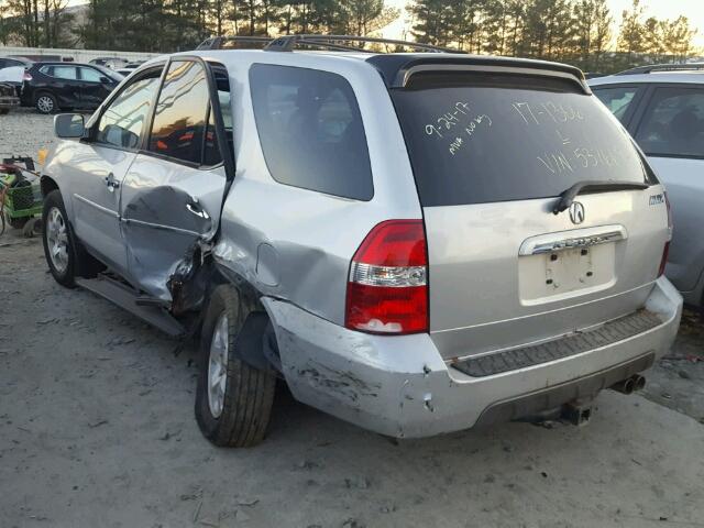 2HNYD18832H537669 - 2002 ACURA MDX TOURIN SILVER photo 3