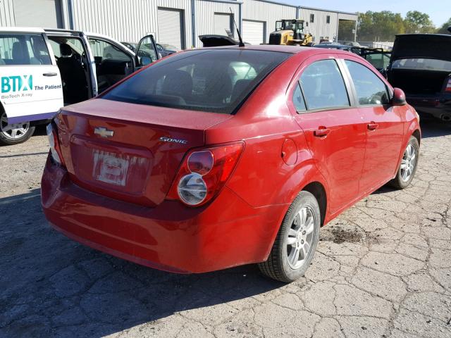 1G1JA5SH4C4114669 - 2012 CHEVROLET SONIC LS 红色 照片 4