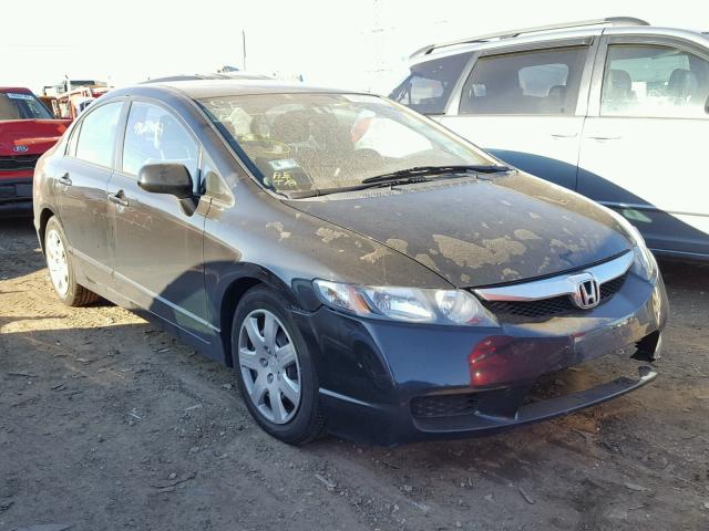 19XFA1F50AE012044 - 2010 HONDA CIVIC LX BLACK photo 1