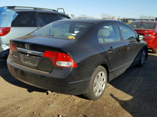 19XFA1F50AE012044 - 2010 HONDA CIVIC LX BLACK photo 4