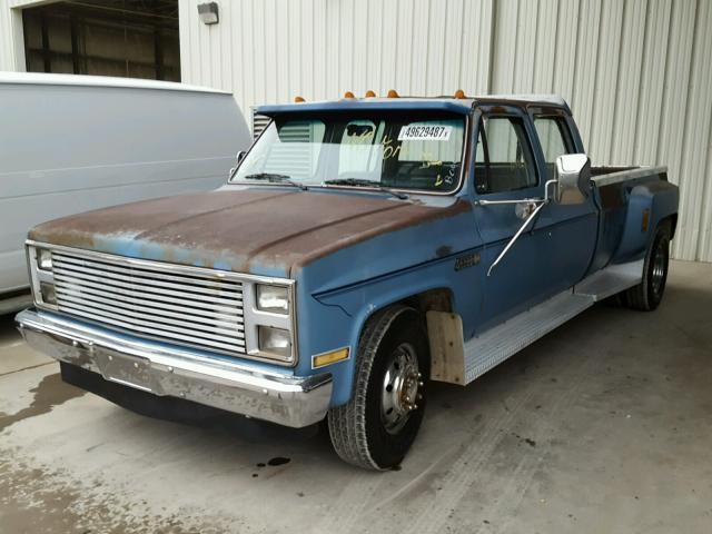 1GTHC33W6GS520763 - 1986 GMC C3500 BLUE photo 2