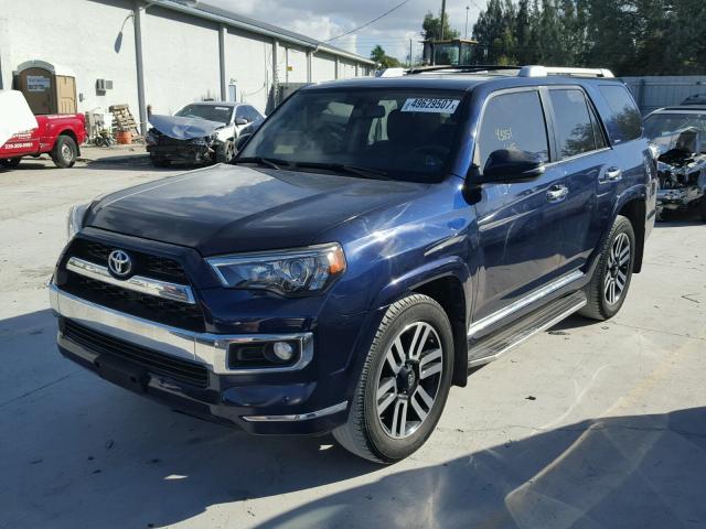 JTEZU5JR1F5084343 - 2015 TOYOTA 4RUNNER SR BLUE photo 2