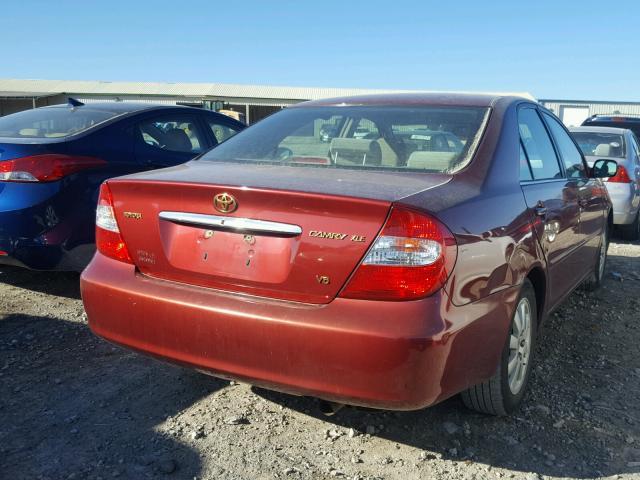 4T1BF32K22U031460 - 2002 TOYOTA CAMRY LE RED photo 4