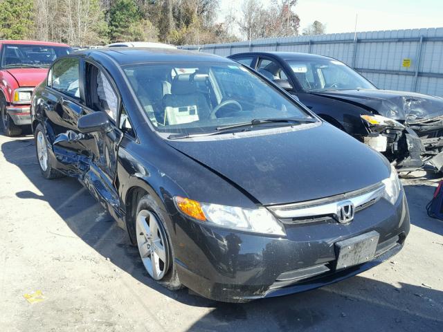 1HGFA16858L105705 - 2008 HONDA CIVIC EX BLACK photo 1