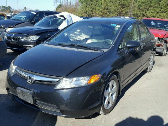 1HGFA16858L105705 - 2008 HONDA CIVIC EX BLACK photo 2