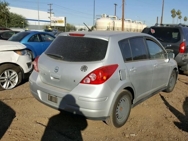 3N1BC1CP9AL366805 - 2010 NISSAN VERSA S SILVER photo 4