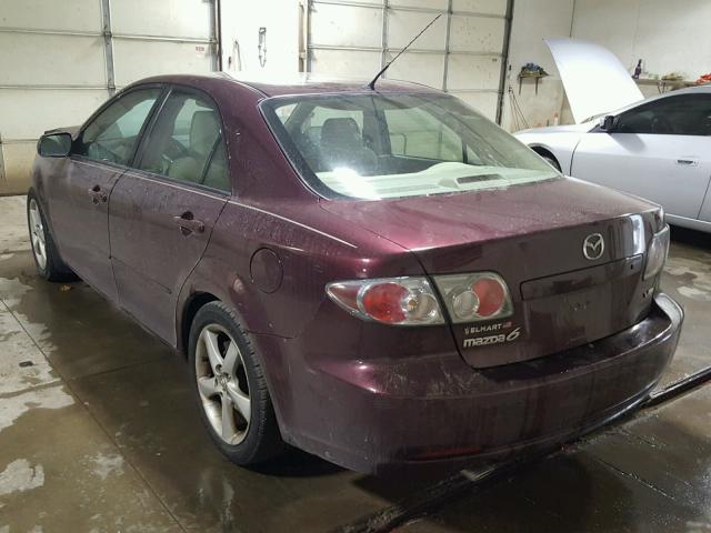 1YVHP80D665M29066 - 2006 MAZDA 6 S BURGUNDY photo 3