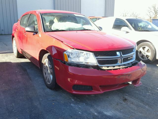 1C3CDZAB5DN710627 - 2013 DODGE AVENGER SE RED photo 1