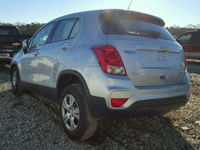 KL7CJKSB9HB150982 - 2017 CHEVROLET TRAX LS SILVER photo 3