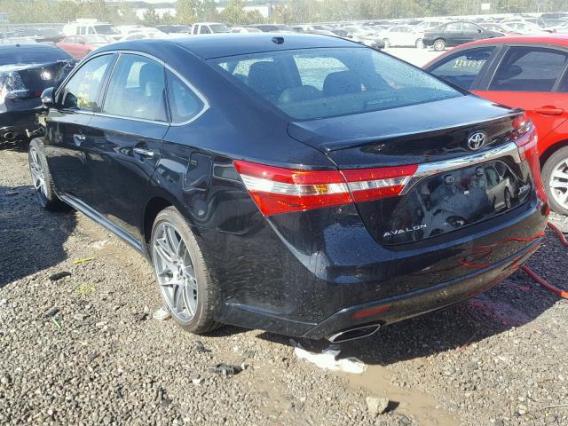 4T1BK1EB9FU169076 - 2015 TOYOTA AVALON XLE BLACK photo 3