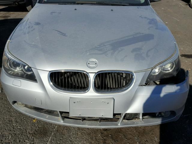 WBANE73506CM37024 - 2006 BMW 530 I SILVER photo 7