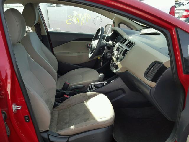 KNADM4A3XF6460372 - 2015 KIA RIO LX RED photo 5