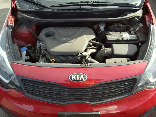 KNADM4A3XF6460372 - 2015 KIA RIO LX RED photo 7