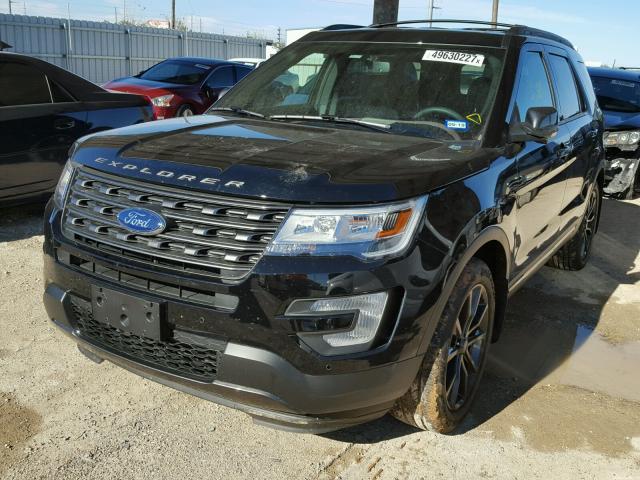 1FM5K7D84HGD86753 - 2017 FORD EXPLORER X BLACK photo 2