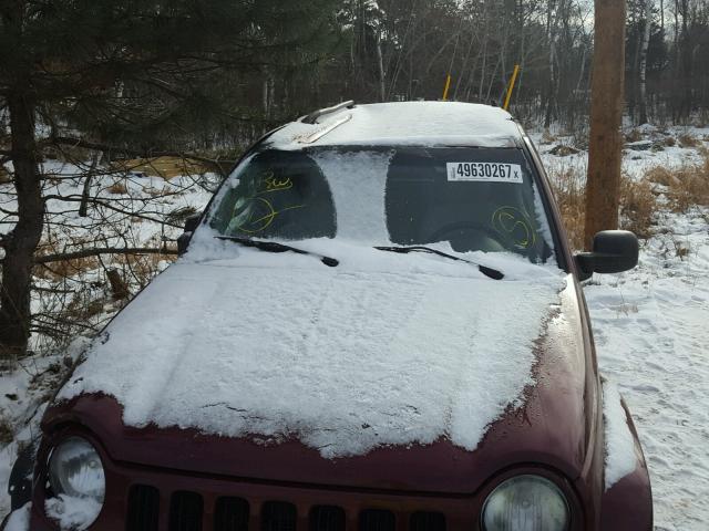 1J4GL58K83W649002 - 2003 JEEP LIBERTY LI MAROON photo 9