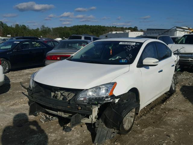 3N1AB7AP4EY282047 - 2014 NISSAN SENTRA S WHITE photo 2