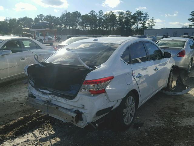 3N1AB7AP4EY282047 - 2014 NISSAN SENTRA S WHITE photo 4