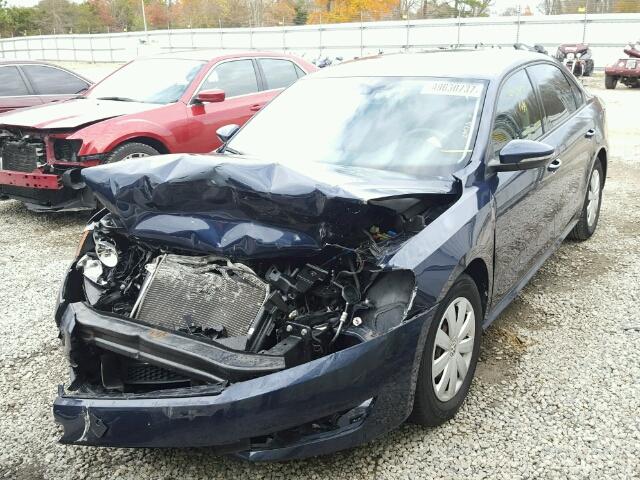 1VWAH7A34CC023036 - 2012 VOLKSWAGEN PASSAT S BLUE photo 2