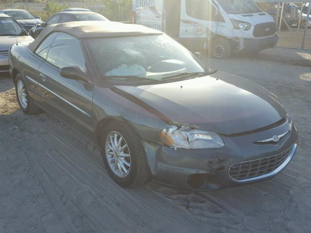 1C3EL55R62N102673 - 2002 CHRYSLER SEBRING LX GREEN photo 1