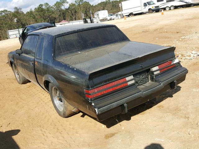 1G4GJ1179HP447308 - 1987 BUICK REGAL 黑色 照片 3