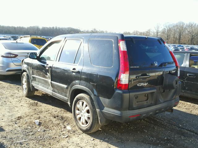 SHSRD78825U324082 - 2005 HONDA CR-V EX შავი ფოტო 3