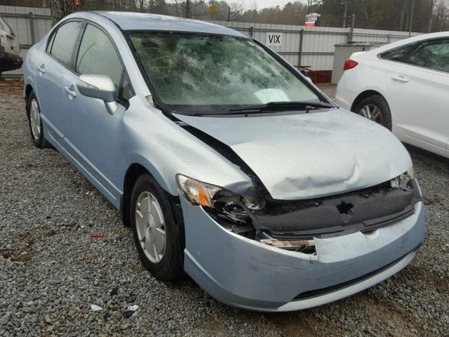 JHMFA36247S009119 - 2007 HONDA CIVIC HYBR BLUE photo 1