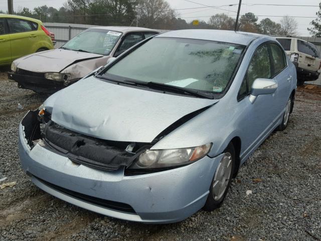 JHMFA36247S009119 - 2007 HONDA CIVIC HYBR BLUE photo 2