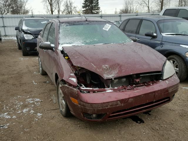 1FAHP34N07W351025 - 2007 FORD FOCUS ZX4 MAROON photo 1