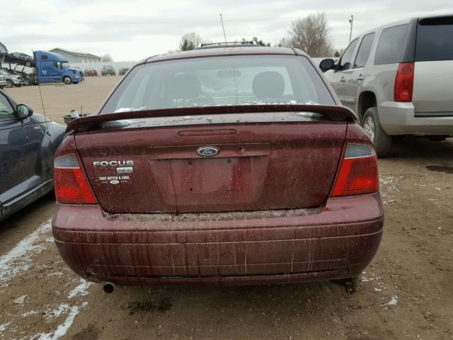 1FAHP34N07W351025 - 2007 FORD FOCUS ZX4 MAROON photo 9