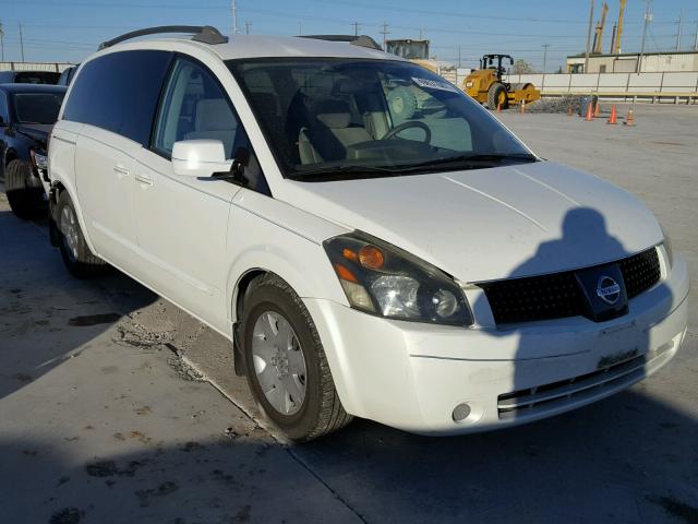 5N1BV28U25N139467 - 2005 NISSAN QUEST S WHITE photo 1