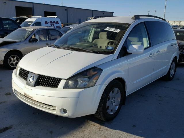 5N1BV28U25N139467 - 2005 NISSAN QUEST S WHITE photo 2