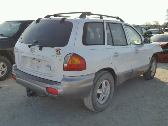 KM8SC13D02U258739 - 2002 HYUNDAI SANTA FE G WHITE photo 4