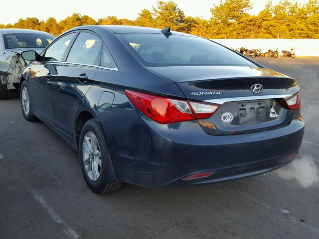 5NPEB4AC5DH789240 - 2013 HYUNDAI SONATA GLS BLUE photo 3