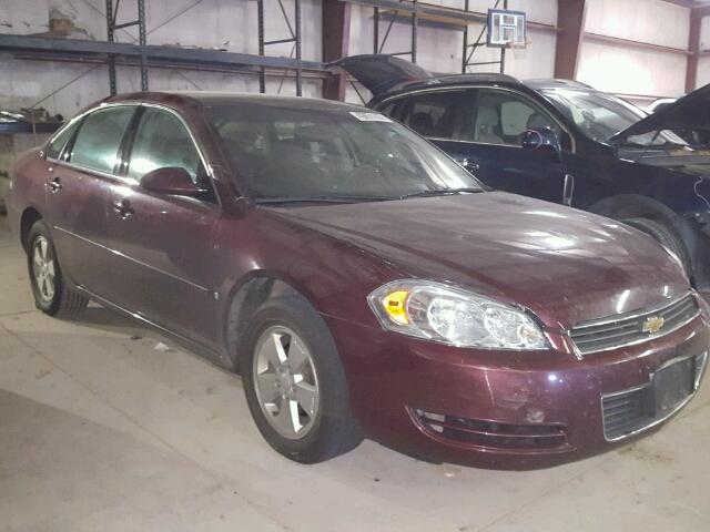 2G1WT58K779396456 - 2007 CHEVROLET IMPALA LT BURGUNDY photo 1