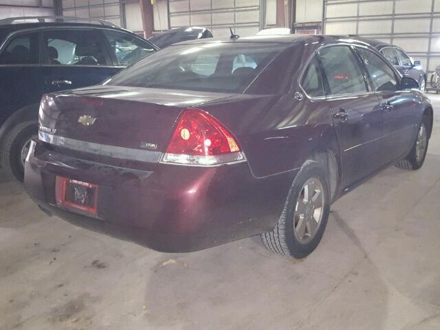 2G1WT58K779396456 - 2007 CHEVROLET IMPALA LT BURGUNDY photo 4