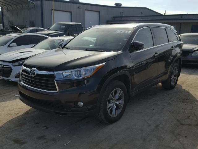 5TDKKRFH9FS048428 - 2015 TOYOTA HIGHLANDER BLACK photo 2