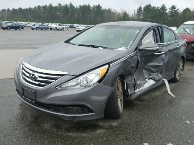 5NPEC4AC0EH836348 - 2014 HYUNDAI SONATA SE GRAY photo 2