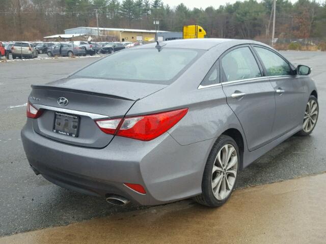 5NPEC4AC0EH836348 - 2014 HYUNDAI SONATA SE GRAY photo 4