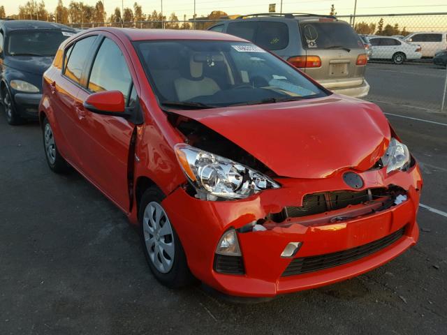 JTDKDTB37D1039089 - 2013 TOYOTA PRIUS C RED photo 1